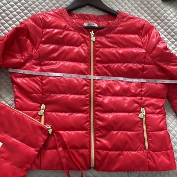 Luckylu Milano Pocketable Red Puffer Light Down Short Jacket - Picture 8 of 12
